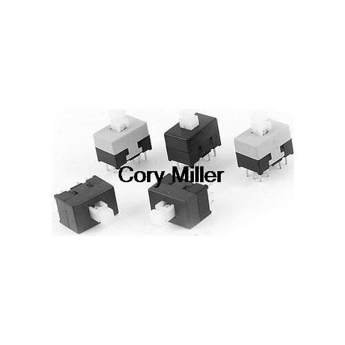 Locking White Button 12 Pins Tact Switch for Electric Torch Flashlight