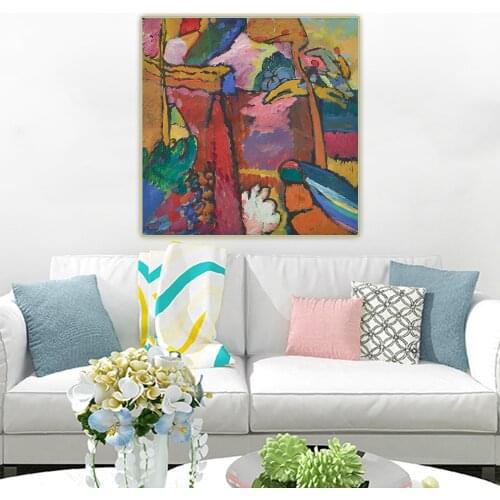 Citon Wassily Kandinsky《Study for Improvisation V》Abstract Canvas Art Oil Painting Picture Background Wall Decor Home Decoration