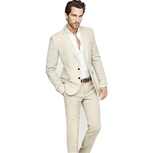 Hot Sale Milky Groomsmen Shawl Lapel Groom Tuxedos Red/White/Black Men Suits Wedding Best Man Blazer Custom Made (Jacket+Pants)