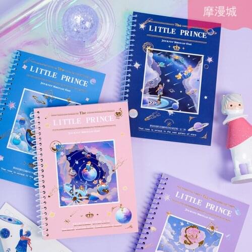A5 66sheets/132pages Kawaii Coil Book Notebook Color Printing Lined Paper Notepad School Supplies Pretty Stationery Lovely Gift