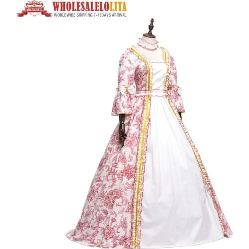 KEMAO Medieval Renaissance Costume Female Party Costume Masquerade Cosplay Other Cotton Long Sleeves dress prom dress