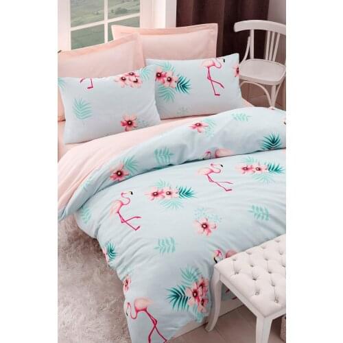 Bedding Set With Pillowcase Duvet Cover Sets Bed Linen Sheet Flamenco Mint Blue&Pink Double Queen Size Quilt Covers Bedclothes