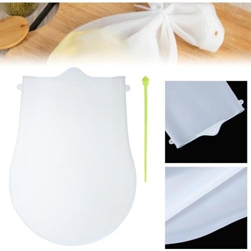 Reusable Food Grade Silicone Kneading Bag Dough Flour Mixer Bag For Manual Dough Kneading DIY Bread Pastry Maker Baking Tool