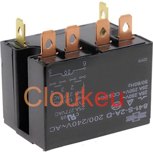 Relay 841-S-2A-D-12VDC 24VDC 200/240VAC 25A 6pin