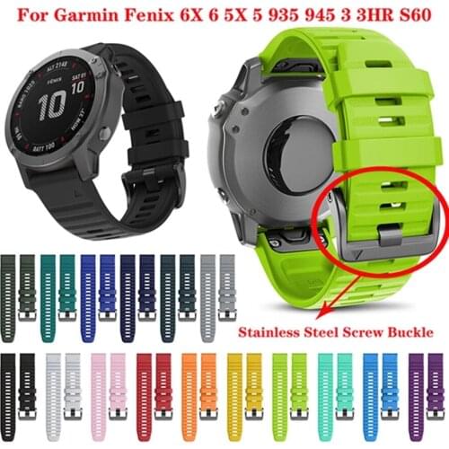 26 22MM Watchband for Garmin Fenix 5 5X 5S 3 3 HR for Fenix 6X 6 6S Watch Quick Release Silicone Sport Easyfit Wrist Band Strap
