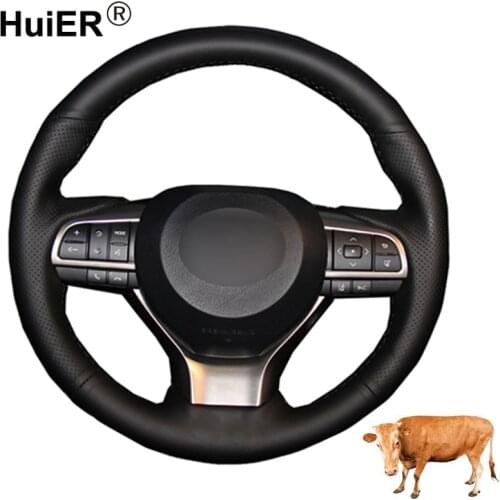 Hand Sewing Car Steering Wheel Cover Top Layer Cow Leather For Lexus ES200 ES250 ES300h GS200 GS300h GS450h RX200t RX450h LX570