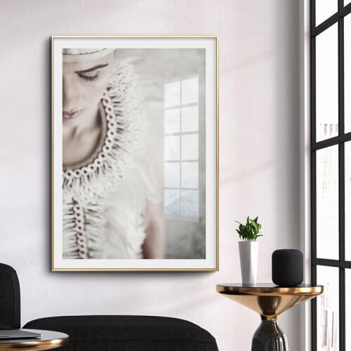 Nordic Fashion Abstract Figuars women Canvas Painting Prints Posters Black White Pictures for Living Room Morden Home Decor
