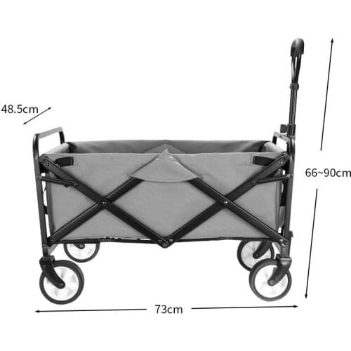 Outdoor Utility Wagon Folding Collapsible Garden Beach Shopping Camping Cart With Storage Basket Garden Trolley Carts Carrello