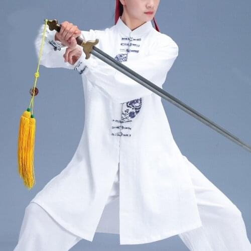 Tai Chi Uniform Traditional Chinese Clothes Taichi Wushu Clothing Martial Arts Suit Kung Fu Morning Exercise Sportswear 11038