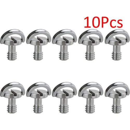 1/4'' Screw For Camera Tripod Monopod Quick Release Plate Silver Professional Stainless steel
