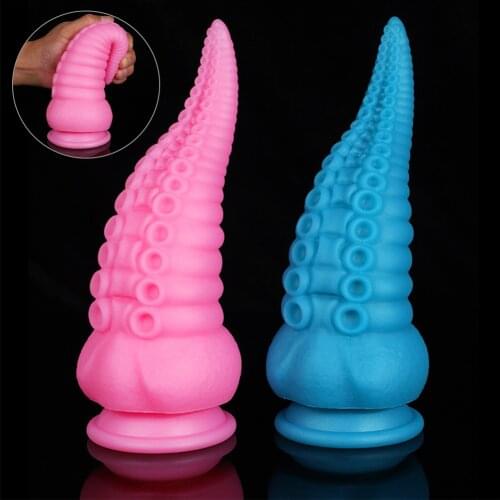 Animal Penis Soft Dildo with Powerful Sucker Female Masturbation Tool G-spot Vagina Stimulator Prostate Massager Erotic Sex Toys
