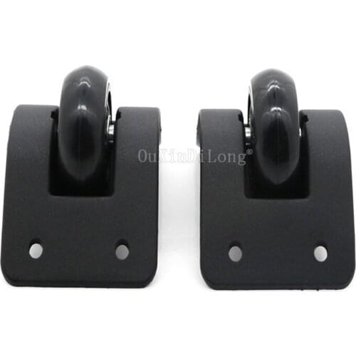 1Pair Replacement Luggage Travel Suitcase Repair Wheels Black Trolley Travel Luggage Caster Directional Wheels JF1742