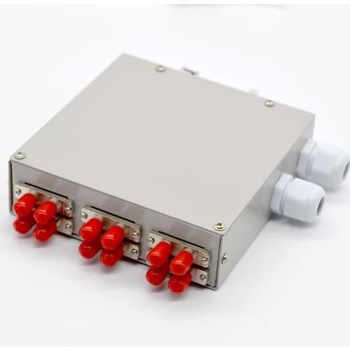 1PCS New 6-Port DIN Rail Mounted Fiber Optical Box Fiber Optical Terminal Box SC/FC/ST/LC Coupler 12 Core Special Wholesale