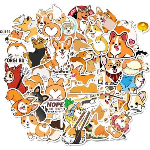 10/30/50PCS Popular Cute Cartoon Graffiti Dog Waterproof Sticker Skateboard Notebook Guitar Decoration Toy Wholesale