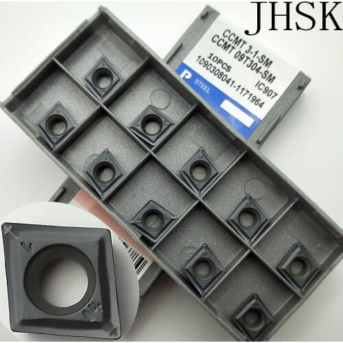 10pcs CCMT09T304-SM IC907 CCMT3-1-SM IC907 Milling blade insert FOR steel