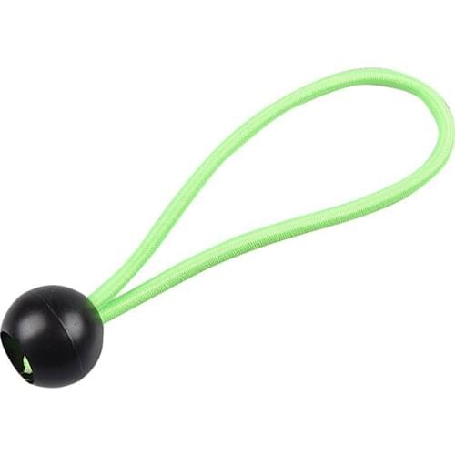 10× SHOCK CORD BALL STOPPER LOCK&TOGGLES WITH PLASRIC SPRINGS BUNGEE BLACK/GREEN