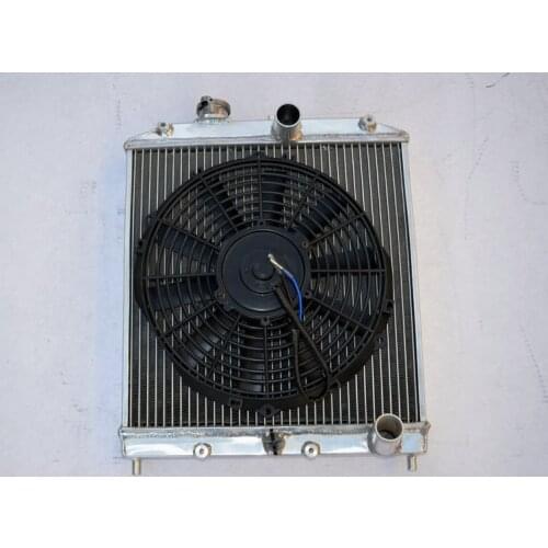 New Performance 3 Row Aluminum Radiator + Fan 1992-2000 For Honda Civic EK EG D15 D16 28MM PIPE 1993 1994 1995 1996 1997 1998 99