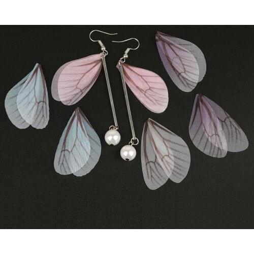 4/10pcs Beautiful Butterfly Wing Charms Pendants For Earring Findings Necklace Hair Clip Barrettes DIY Jewelry Making Handmade