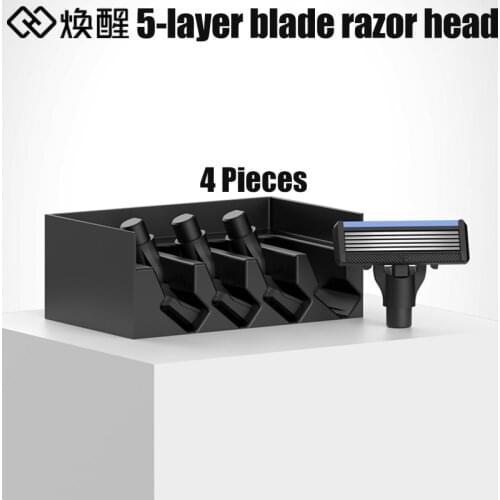 Huanxing manual razor replacement blades 5-layer German original design old-fashioned razor heads 4 pieces