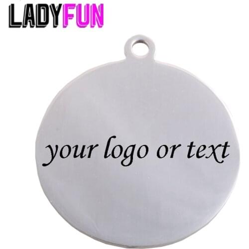 30mm Big Round Charms With Your Own Logo,Personalized Stainless Steel Charm 20pcs/lot