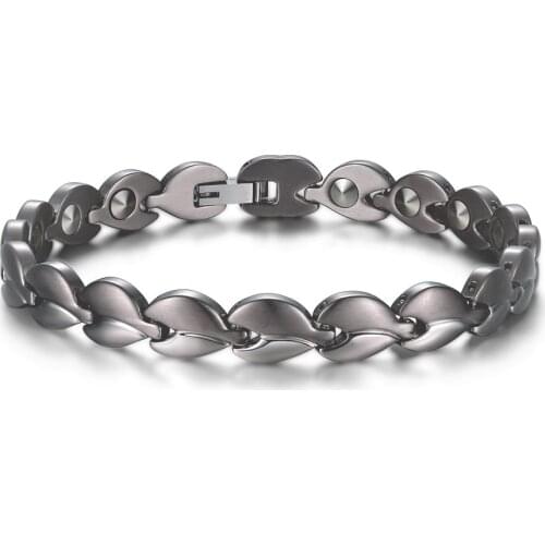 Mesinya 99.99% Germanium beads Titanium Healthy Therapy Trendy Link Chain Bracelet for Men Women Jewelry Gift