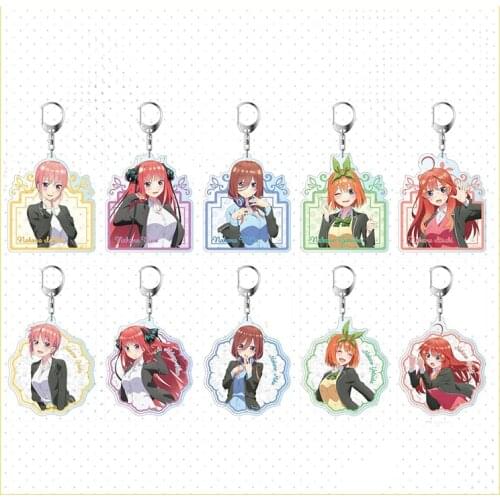 Anime The Quintessential Quintuplets Nakano Miku Yotsuba Itsuki Bags Pendant Acrylic Keychain Keyring Cosplay Cute Charm Gifts