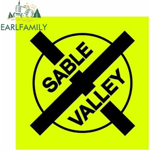 EARLFAMILY 13cm x 12.7cm For Sable Valley Sign Vinyl Material Car Sticker Waterproof Decal Scratch-Proof Suitable for VAN RV SUV