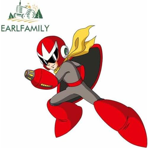 EARLFAMILY 13cm x 13cm for Proto Man Cartoon Oem Funny Car Stickers RV VAN Fine Decal Bumper Trunk Truck Graphics Accessories