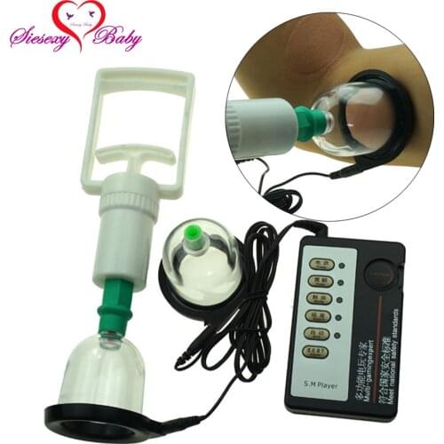 Electro Breast Pump fetish Sex Toys Electric Shock Host and Cable Medical Themed toys electro stimulation sex toys for TENS