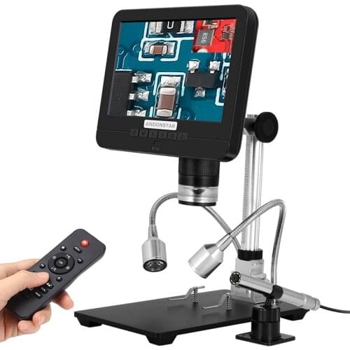 Andonstar Dual Lens Digital Microscope Endoscope 7" LCD Disaply For PCB Phone Repair SMD/SMT Soldering Tools 3D HD Magnifier