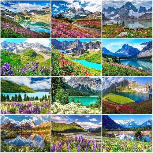 Evershine 5D DIY Full Square Diamond Painting Mountain Diamond Embroidery Scenery Cross Stitch Rhinestone Mosaic Home Decoration