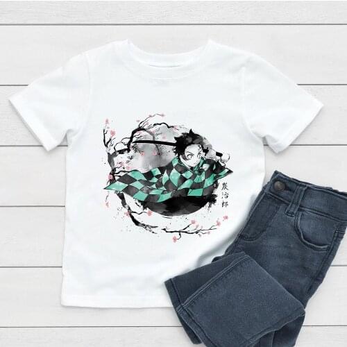 Kids Boys Devils killer T-shirts 3d Print Cosplay Japanese Ghost blade Children Summer Short Sleeve Tshirts Demon Slayer Clothes