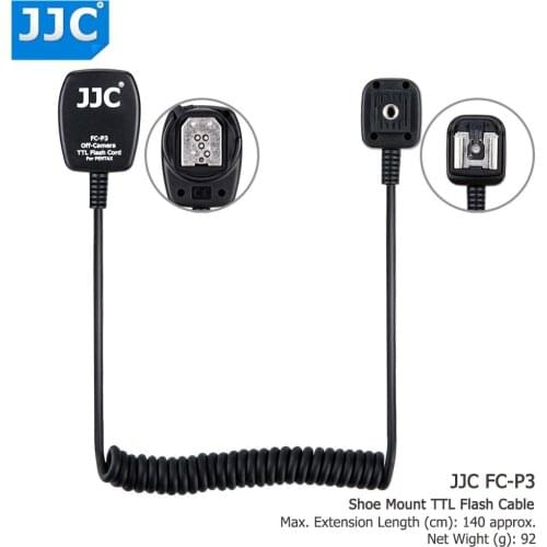 JJC 1.3m TTL Off-Camera Shoe Cord Flash Cable FC-P3 for Pentax K-30 K-5 K-R 645D Speedlite Flashlight