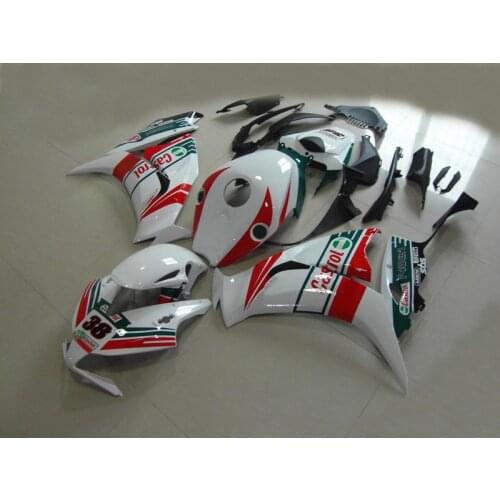Motorcycle Fairing kit for CBR1000RR 12 13 14 CBR 1000RR 2012 2013 2014 ABS White red green Fairings set+gifts HD01