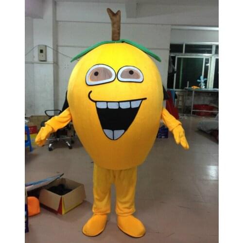 Loquat Mascot Costume Fruit Cartoon Apparel Halloween Birthday Cosplay Adult Size Adult Mascot Costume Fruit Mascot