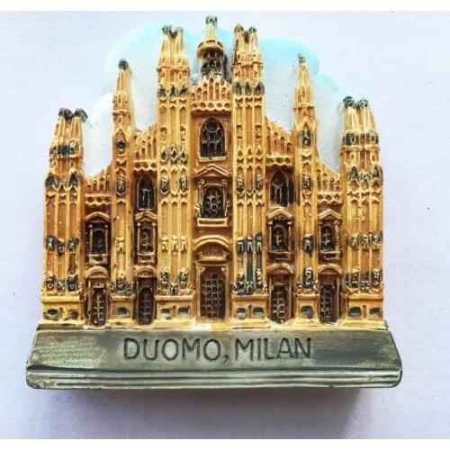 BABELEMI 3D Italy Milan Fridge Magnet Souvenir Duomo Milano Resin Refrigerator Magnetic Sticker Kitchen Decoration Accessories