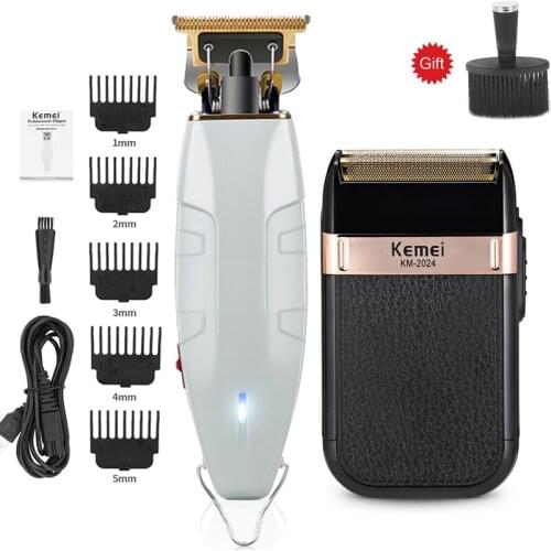 Rechargeable Baldheaded Hair Clipper Electric Hair Trimmer Cordless Shaver Trimmer Beard Razor Men Barber Hair Cutting Machine
