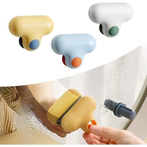 Mini Glass Mirror Cleaning Brush Magnet Wiper Window Glass Cleaner Cleaning Supplies For Washing Home Bathroom Cleaning Tools
