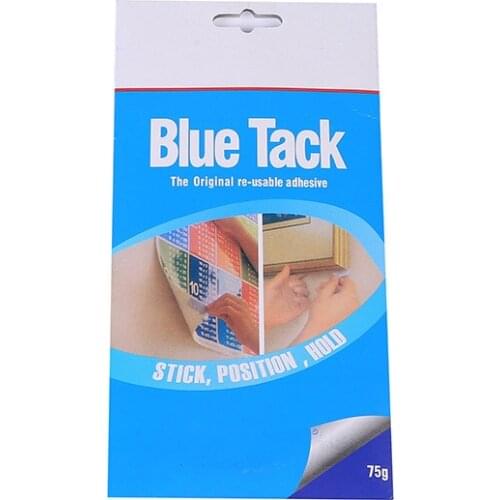 Repeated Use Power Tack with 75g a bag cleaning and office use traceless frame Without Nail Viscose Glue Blu. Tack