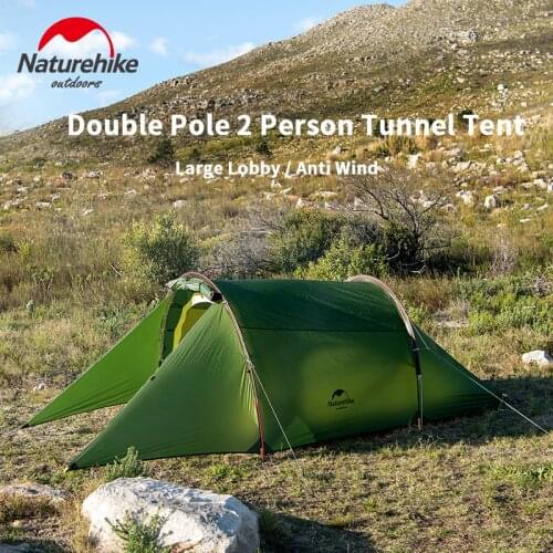 Naturehike Outdoor Camping Tunnel Tent Ultralight 20D Nylon Waterproof 2 Man Tents