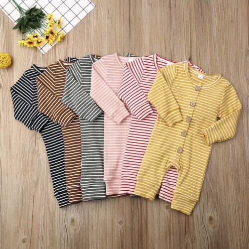 Newborn Baby Kids Boy Girl Clothes Long Sleeve Romper Jumpsuit One-Piece Outfits