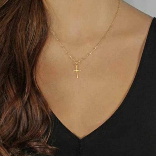 Chain Cross Necklace Small Cross Religious Jewelry 2019 Summer Chain Cross Necklace Religious Jewelry necklace