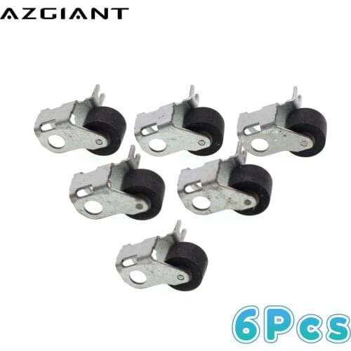 6Pcs/Lot Diameter 10mm Pressure Belt Wheel Pulley Recorder Movement cassette deck Pinch Roller Card Seat Audio Tape Amplifier