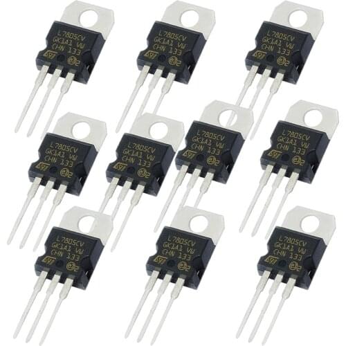 10pcs IC 7805 Voltage Regulator L7805 Linear Positive Fixed 1 Output 5V 1.5A