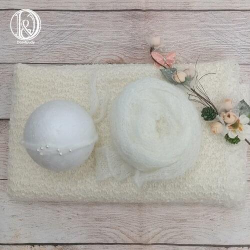 Don&Judy 3pcs/set Newborn Photography Props Blanket Fabric Backdrop+ Wrap + Headwear Baby Infants Photography Photo Accessories