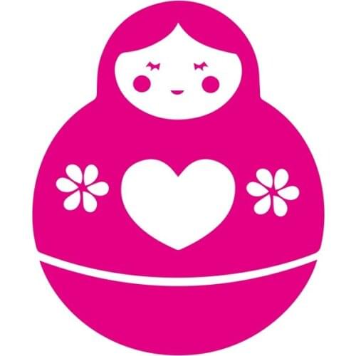 Russian Nesting, Matryoshka Dolls, Babushka Stacking Dolls - 2pieces Babushka Vinyl Decal Sticker Home Decoration, Nursery Decor