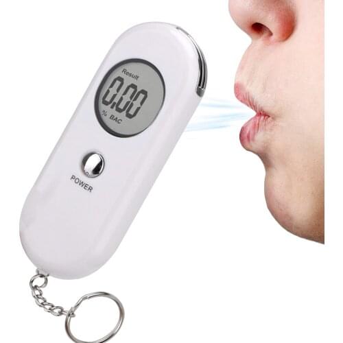 With Car Keychain Alcohol Breath Tester Breathalyzer Analyzer Detector Test Breathalyser Device Backlight LCD Screen