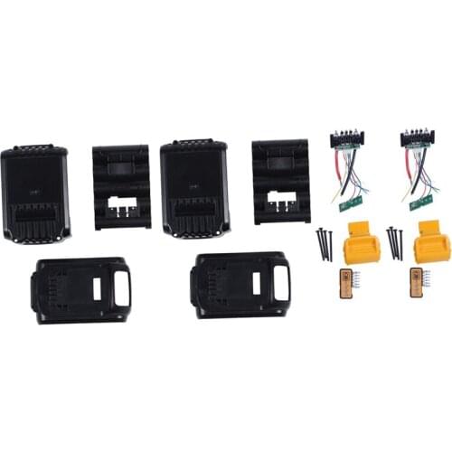 SHGO HOT-DCB200 Li-Ion Battery Plastic Box Case PCB Charging Protection Circuit Board for Dewalt 18V 20V 3.0Ah 6Ah Tool 2Pcs