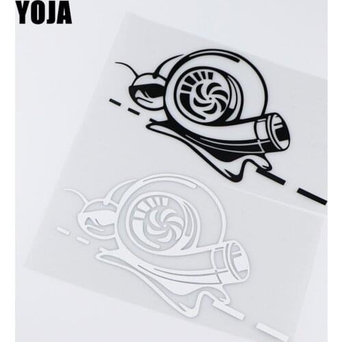 YOJA 18.1X10.1CM Turbo Snail Funny Car Sticker Decorative Decals For Rear Bumper ZT4-0114