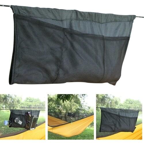 Lightweight Dangling Container Bag Quick-drying High Tenacity Nylon Fabric Mesh Storage Pocket for Outdoor Hammock Camping